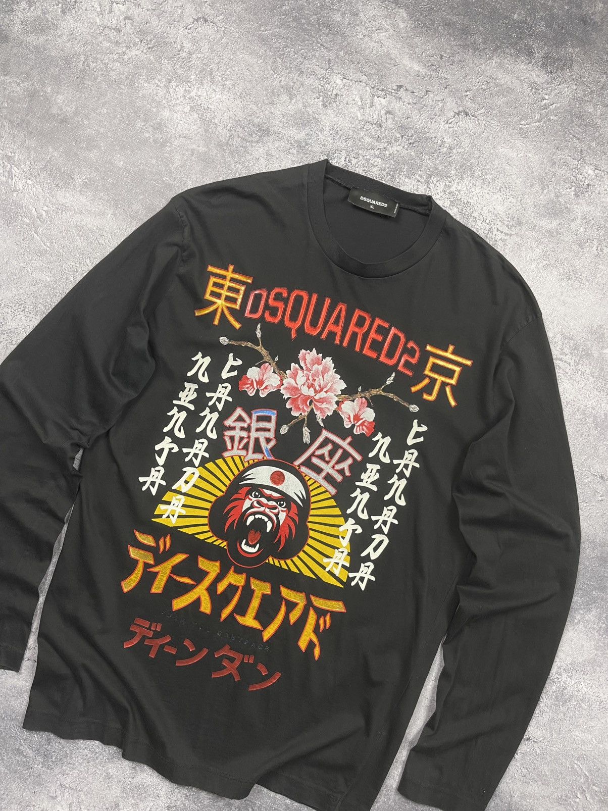 Dsquared2 Dsquared2 Long Sleeve T-Shirt Logo Print Rare Y2K Japanese Size US XL / EU 56 / 4 - 6 Thumbnail