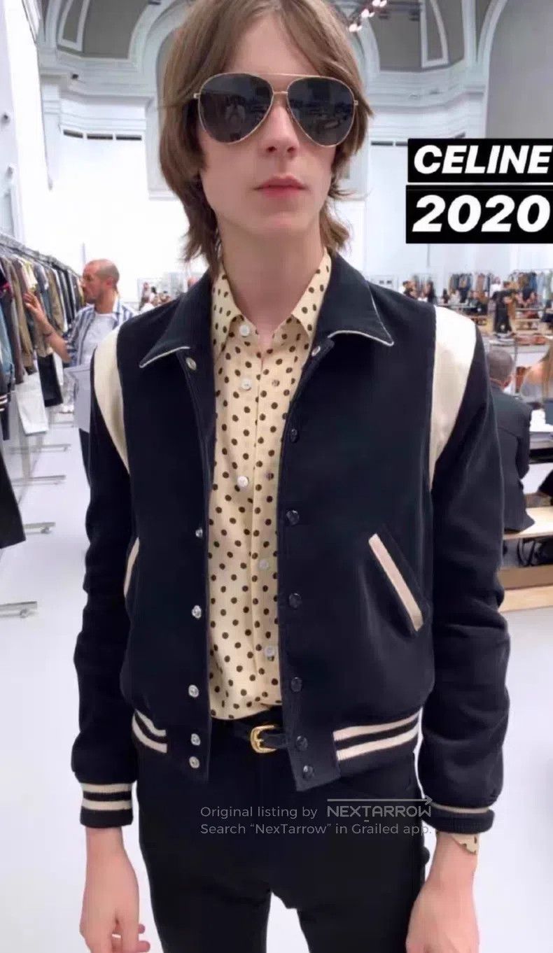 Celine CELINE Black and White Colorblocked Corduroy Baseball Jack Size US M / EU 48-50 / 2 - 8 Thumbnail