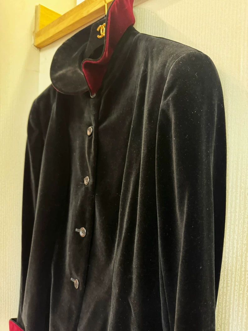 Kenzo KENZO Black and red velvet jacket Size S / US 4 / IT 40 - 3 Thumbnail