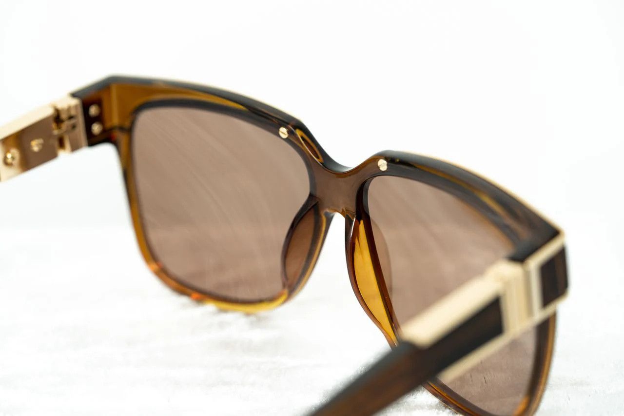 Yohji Yamamoto Yohji Yamamoto Sunglasses Rectangular Brown and Bronze Size ONE SIZE - 10 Thumbnail