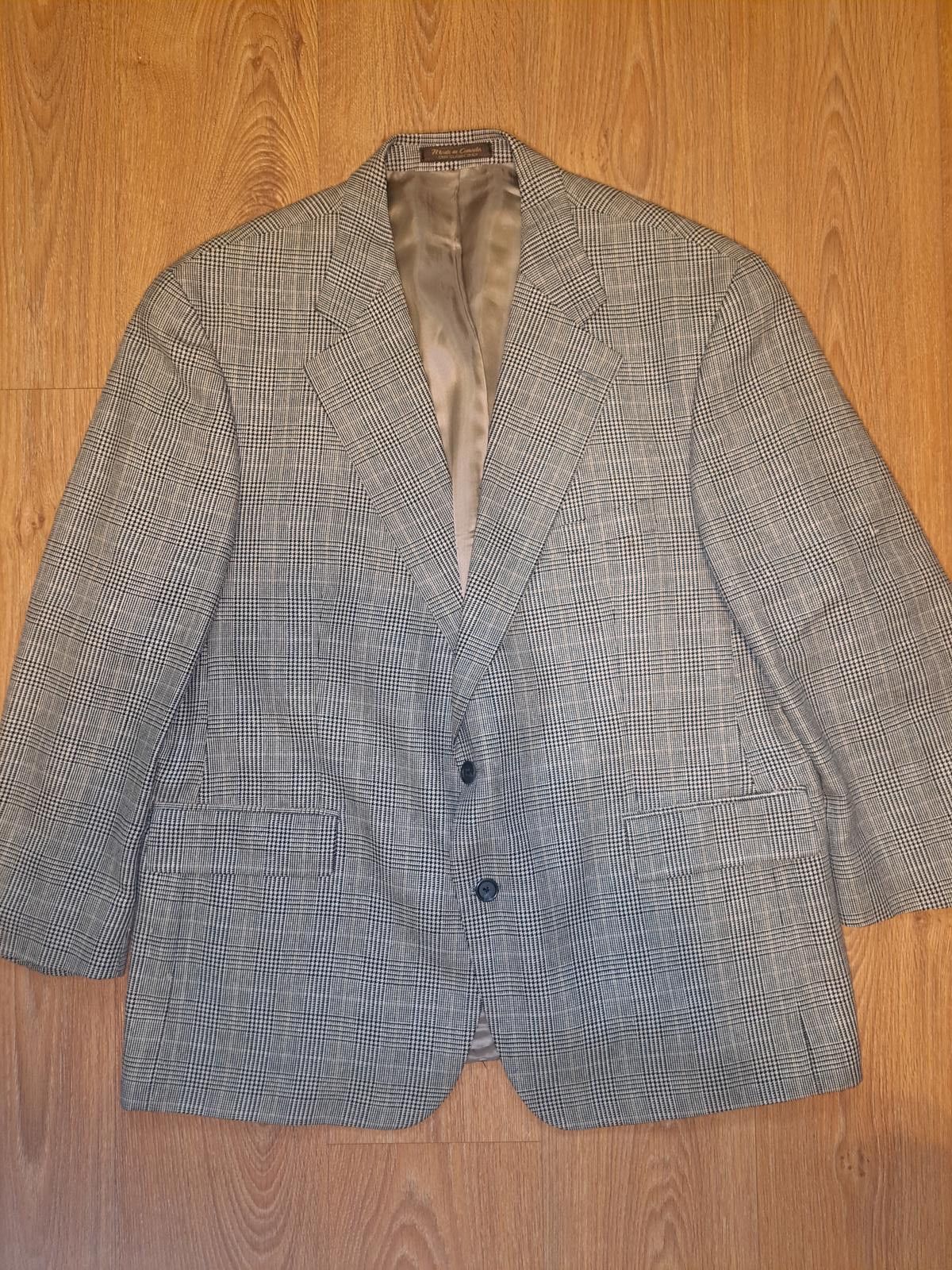 Polo Ralph Lauren Chaps Ralph Lauren Sport Coat Mens 48L Beige Glen Plaid Wool Size 48L - 1 Thumbnail