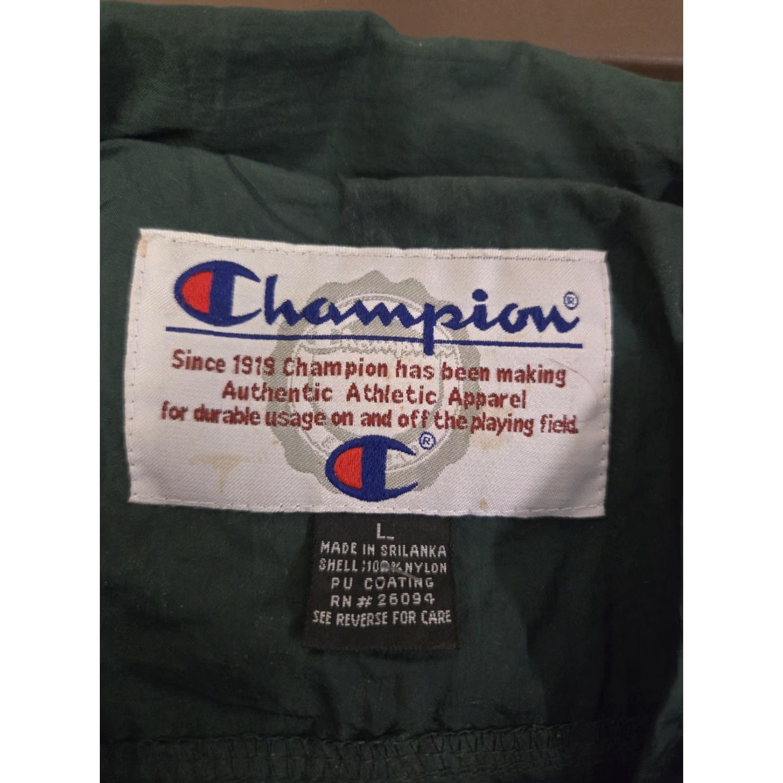 Champion VINTAGE Champion Jacket Mens Large Green Ohio University Full Zip Windbreaker Nylon NCAA Size US L / EU 52-54 / 3 - 5 Thumbnail