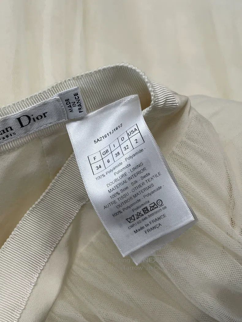 Dior Dior White mesh skirt Size 42" / US 20 - 4 Thumbnail
