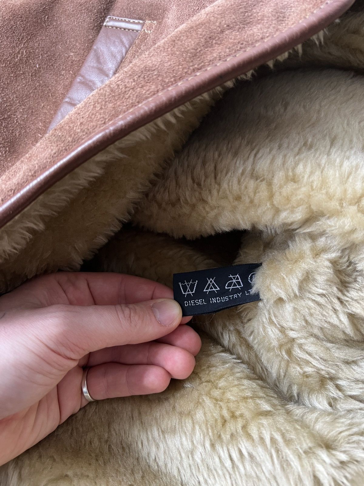 Diesel Rare Diesel LTD Leather Sheepskin Brown Vest Size XL-XXL Size US XL / EU 56 / 4 - 12 Thumbnail