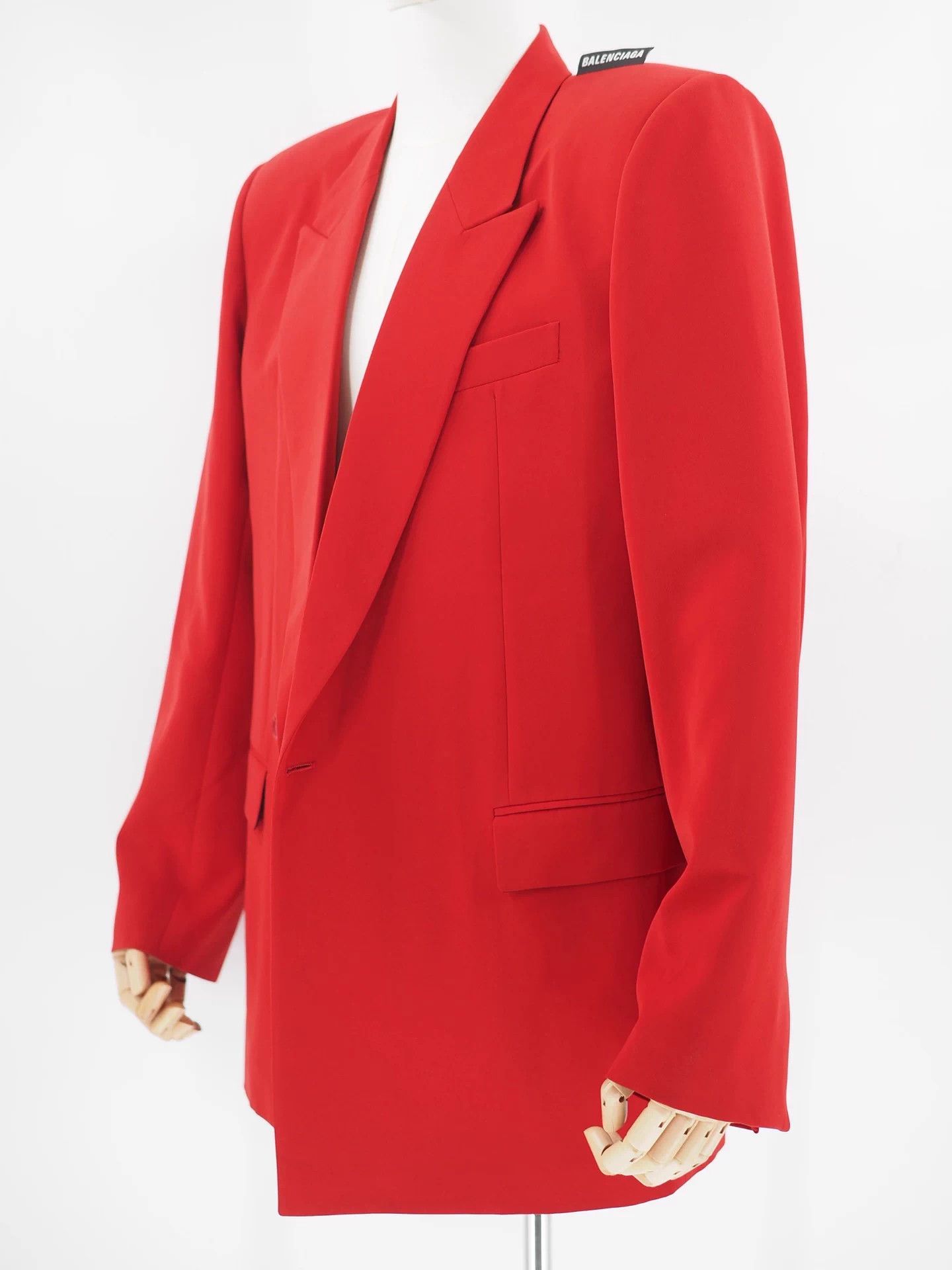 Balenciaga Balenciaga 80s Boxy Shoulder Blazer Red IT46 Size US S / EU 44-46 / 1 - 4 Thumbnail