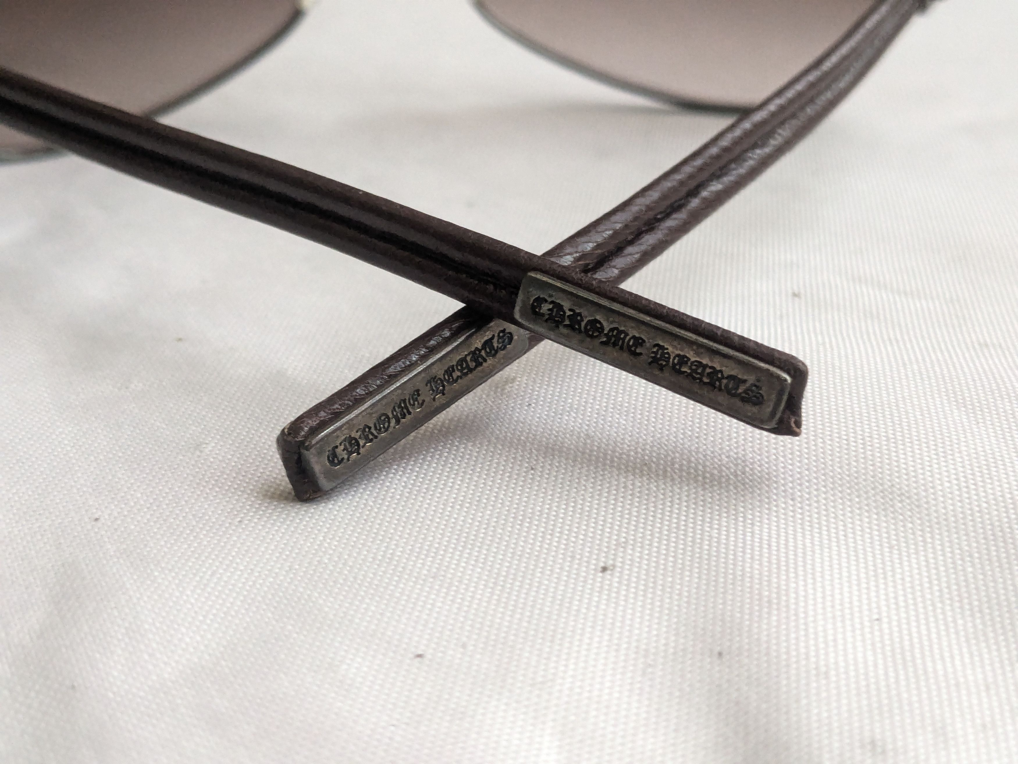 Chrome Hearts Chrome Hearts Red Riot Sunglasses Brown Leather Size ONE SIZE - 10 Thumbnail