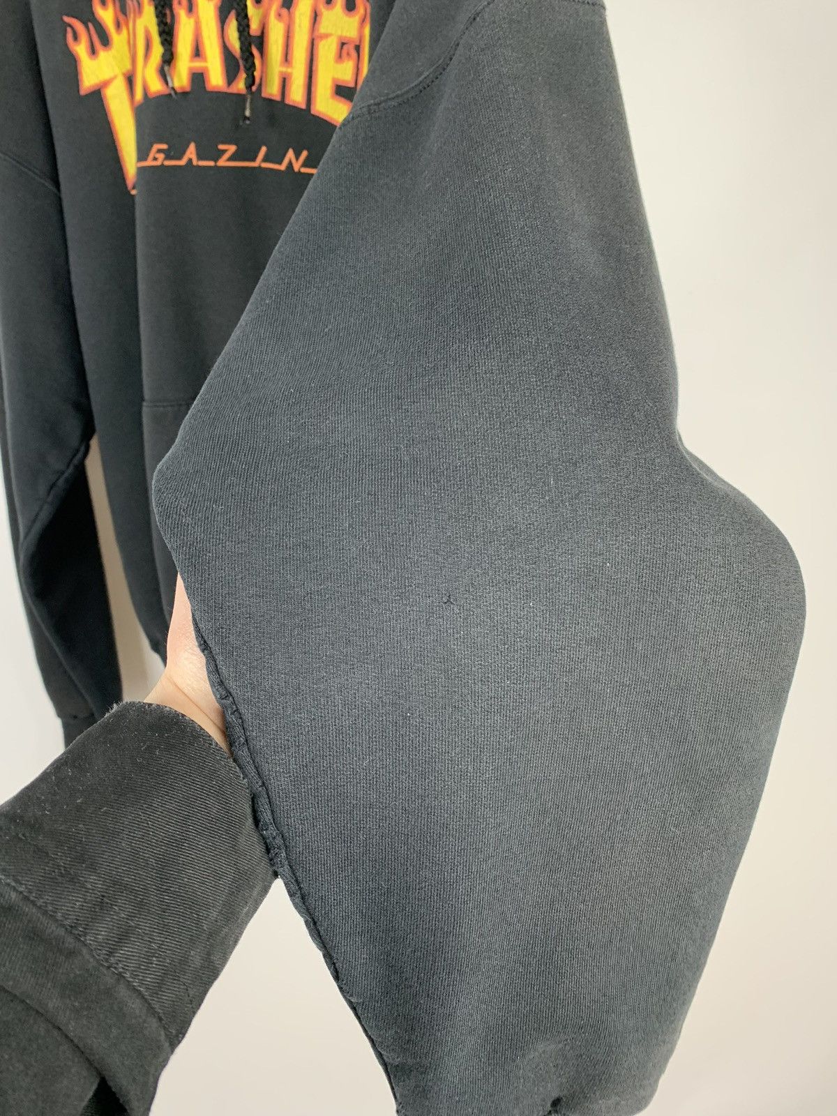 Thrasher Vintage 1990s Trasher Magazine Faded Hoodie Y2K Flame Logo Size US M / EU 48-50 / 2 - 7 Thumbnail