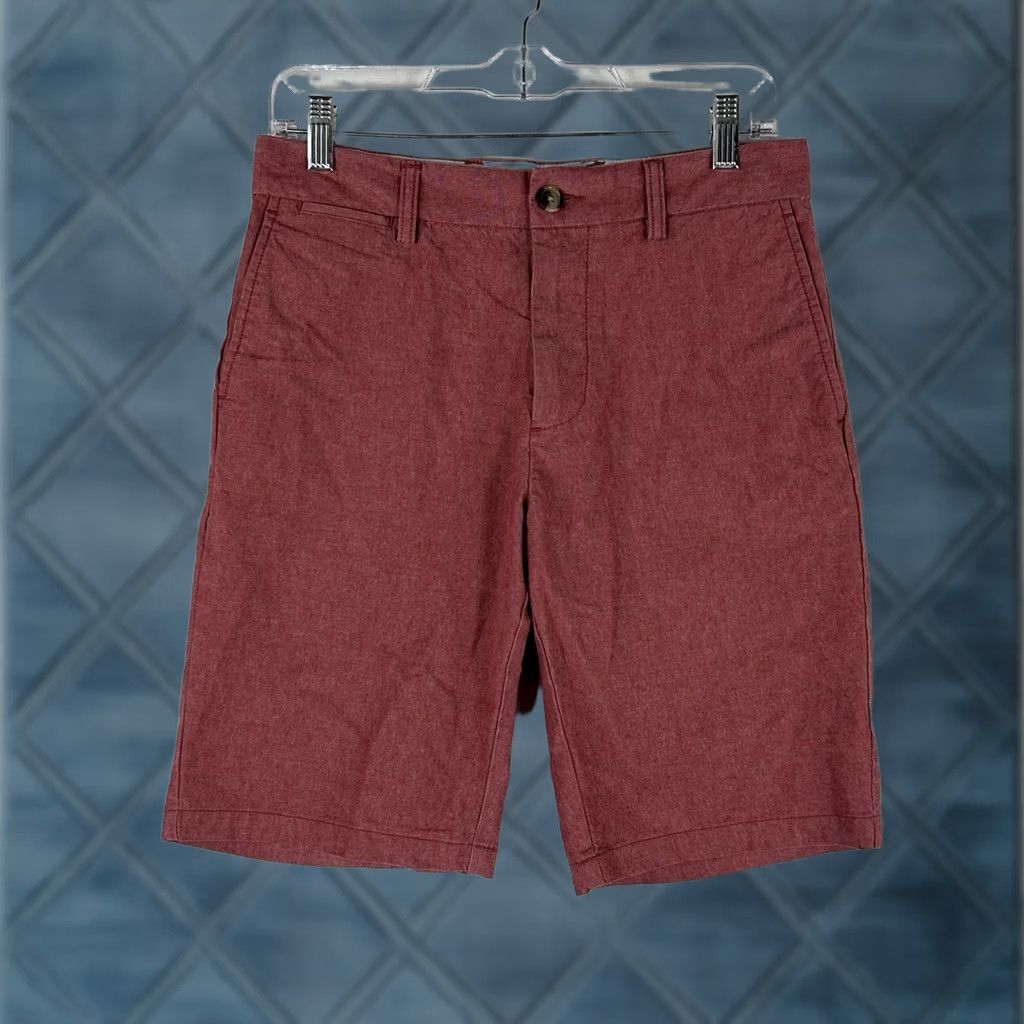 Old Navy Old Navy Slim Red Chambray Chino Shorts Men 28 Casual Flat Front Mid Rise Button Zipper Pockets 10in Inseam Size US 28 / EU 44 - 1 Thumbnail