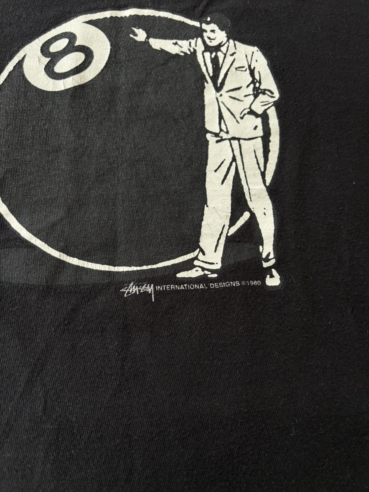 Stussy × Vintage Vintage T-shirt OG STUSSY Men's 8 Ball Man Tee Size US L / EU 52-54 / 3 - 3 Thumbnail