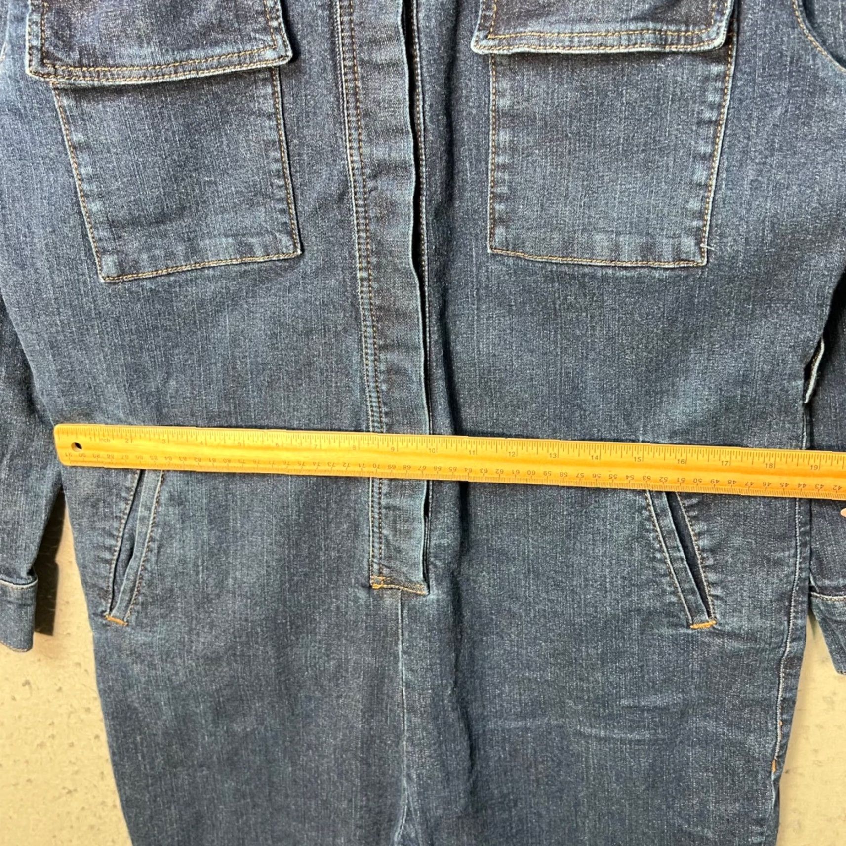 Asos ASOS Womens Jumpsuit Denim Blue 10 One-Piece Workwear Casual Size 32" / US 10 / IT 46 - 7 Thumbnail