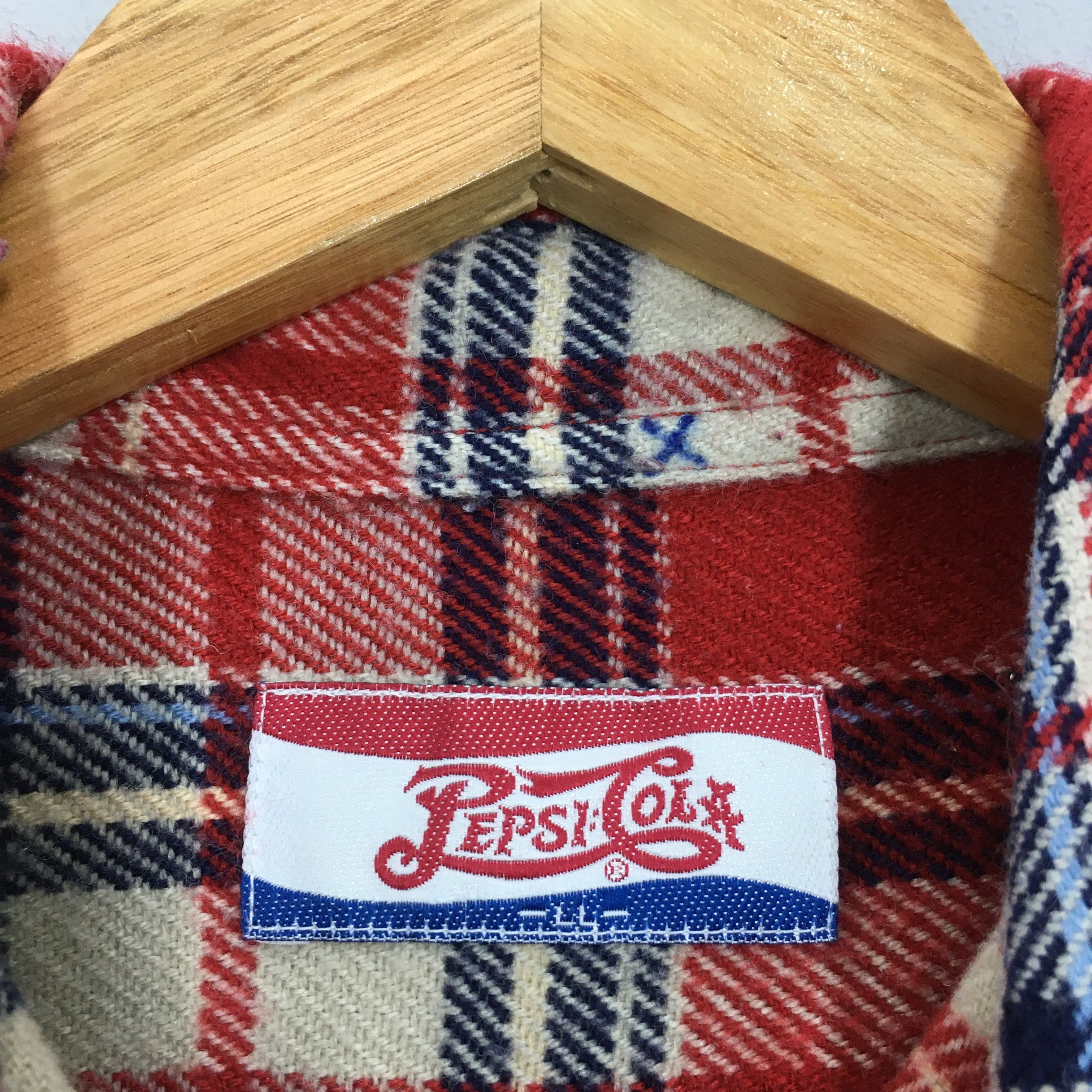 Pepsi Vintage Pepsi Cola Checkered Flannel Shirt XLarge Size US XL / EU 56 / 4 - 6 Thumbnail