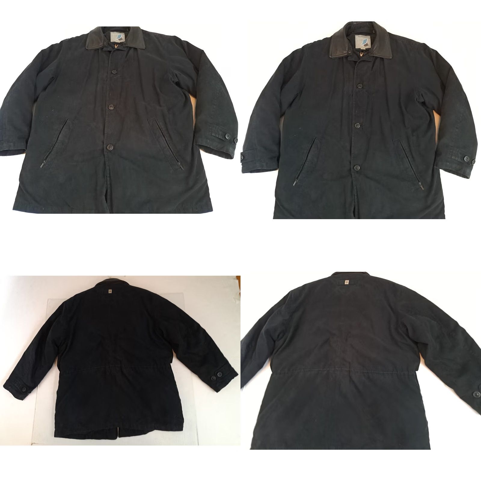 Rains VINTAGE Rain Forest Coat Parka Long XXL Black Polyester Lined Full Zip Buttons Rain Wind Weather Mens Size US XXL / EU 58 / 5 - 8 Thumbnail