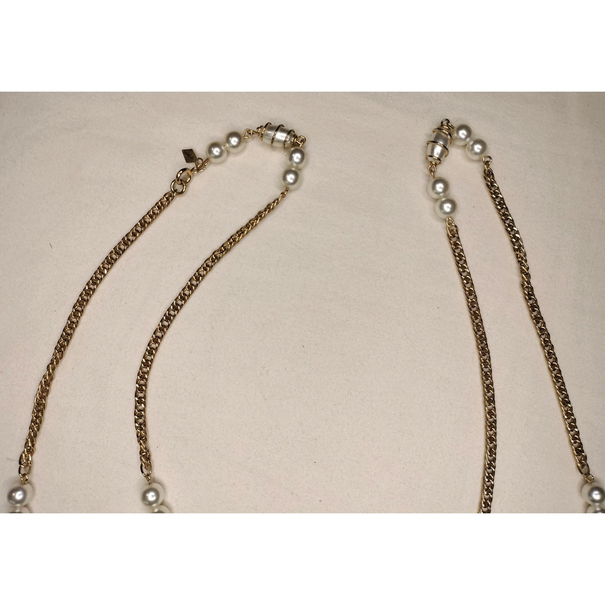 Vintage Sarah Coventry Vintage Gold Tone Chain Faux Pearl Pendant Lo Size ONE SIZE - 12 Thumbnail