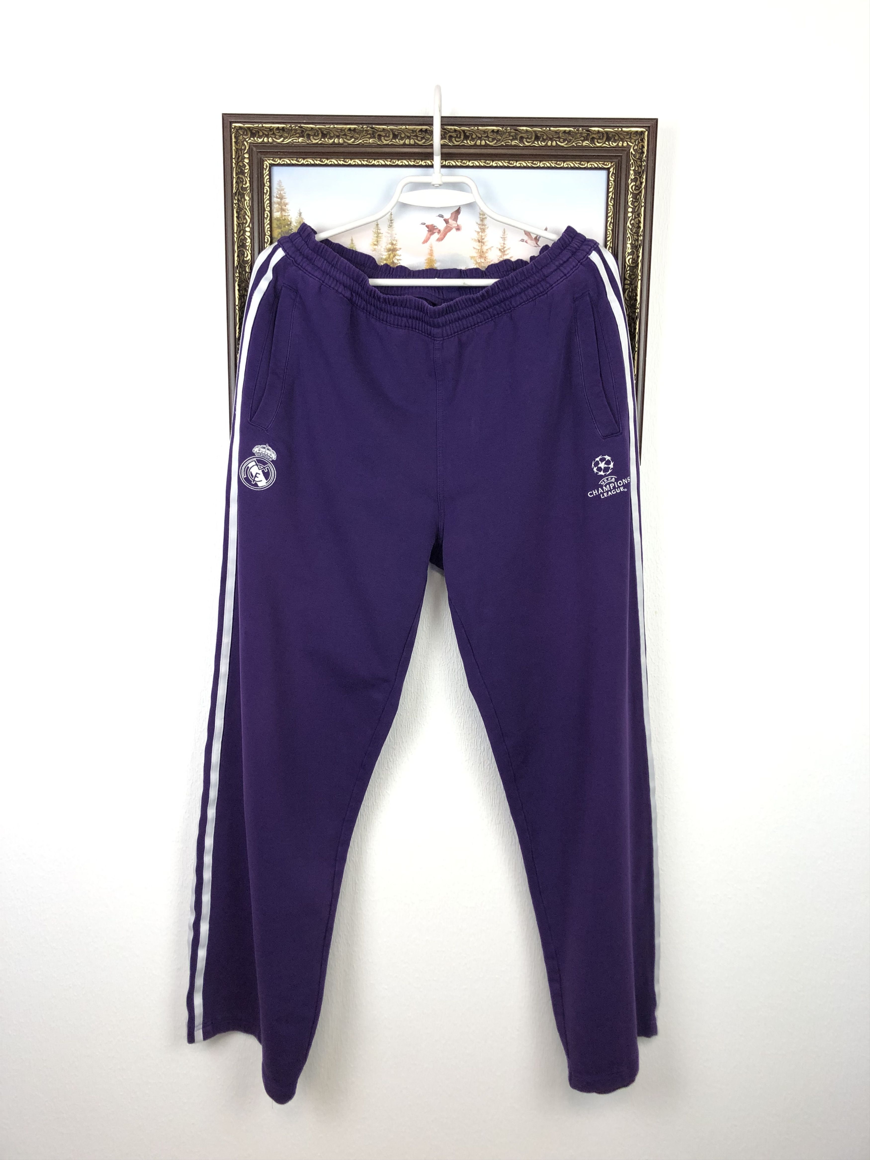 Adish Vintage Adidas Real Madrid Football Pants Sweatpants L Size US 34 / EU 50 - 1 Thumbnail
