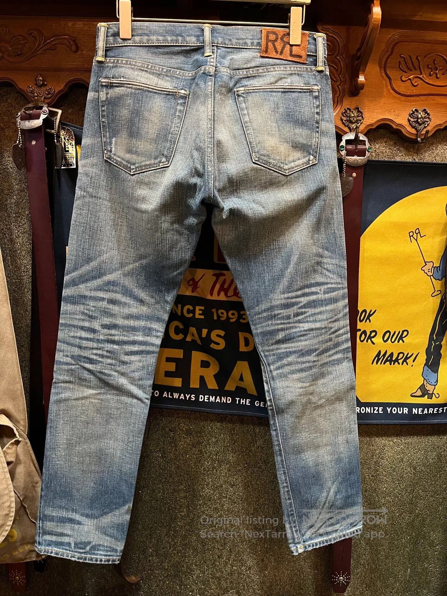 RRL Ralph Lauren distressed vintage wash jeans by rrl. Size US 30 / EU 46 - 2 Thumbnail