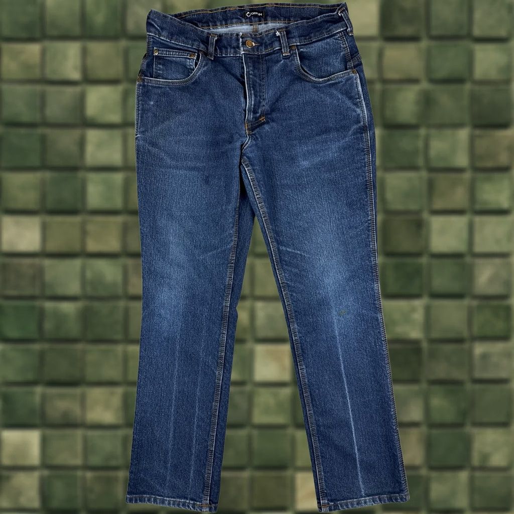 Vintage Origin Jeans Blue 36x32 Maverick Work Jean Grown & Sewn Legit Fit Straight Leg Jeans Mens Regular Blue USA 90s Theme Size US 36 / EU 52 - 1 Thumbnail