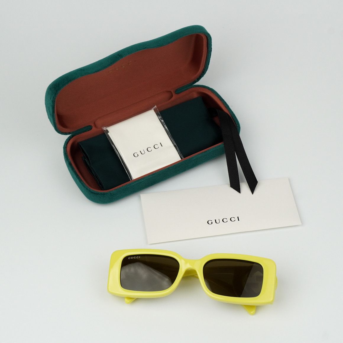 Gucci NEW Gucci GG1325S 007 Acid Yellow Brown Unisex Sunglasses Size ONE SIZE - 8 Thumbnail