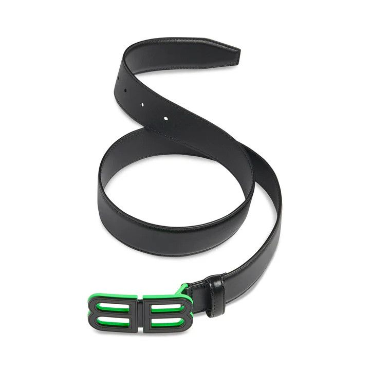 Balenciaga o1bcso1str1124 Size: 95 / BB Hourglass Large Belt in Black Size 36 - 2 Thumbnail