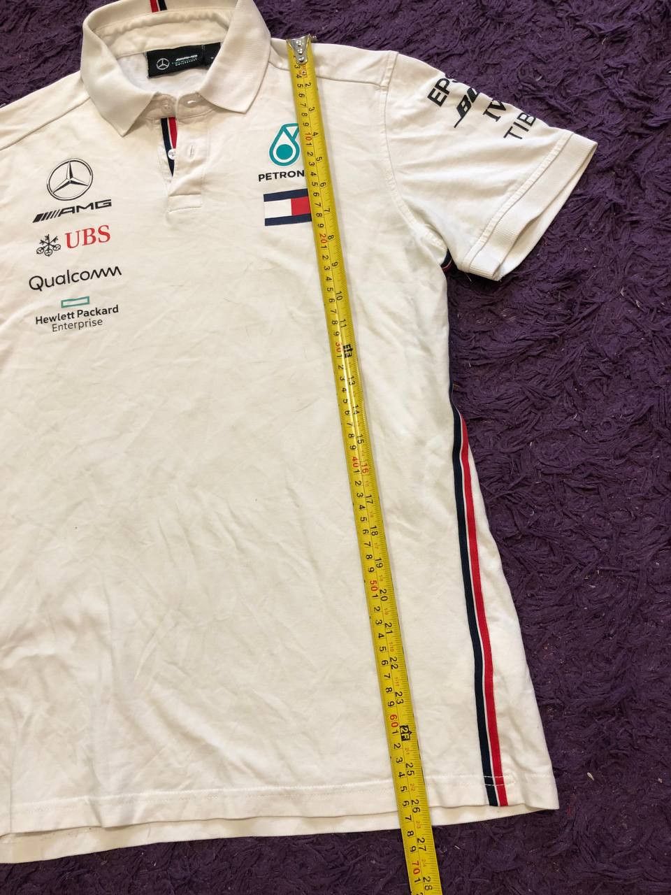 Mercedes-Benz White Polo Y2K Print Mercedes-Benz MOTOSPORT Size US S / EU 44-46 / 1 - 2 Thumbnail