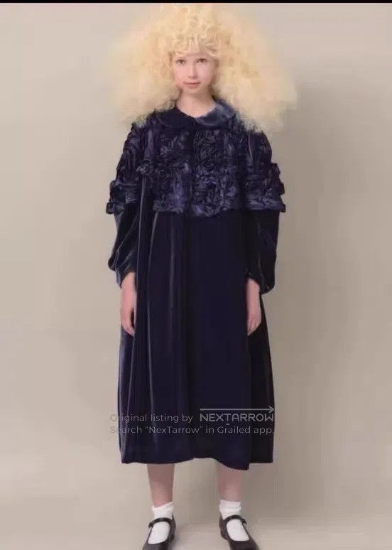 Comme des Garcons Comme Des Garcons Navy Velvet Long Dress Size XS / US 0-2 / IT 36-38 - 4 Thumbnail