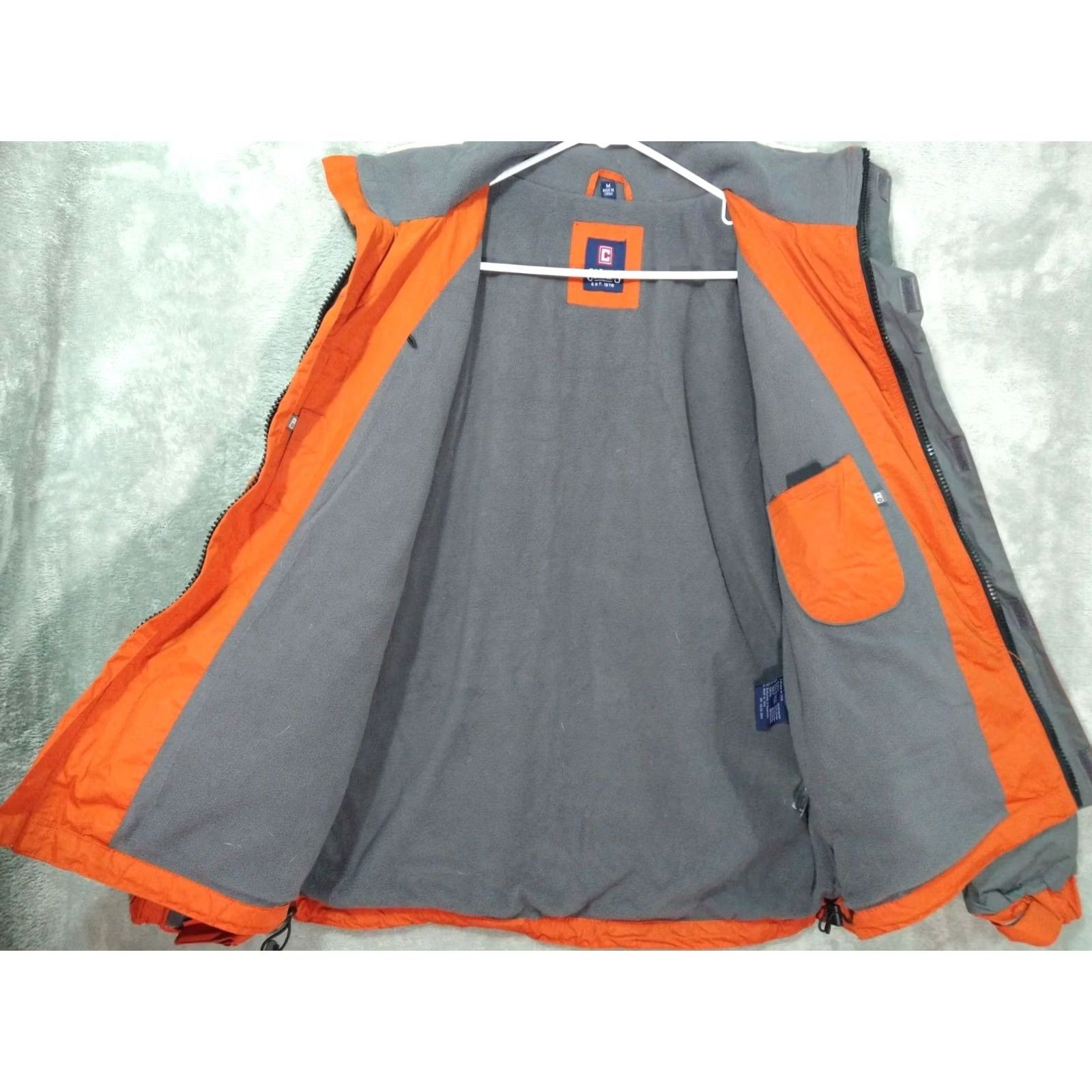 Chaps Chaps Jacket Mens M Orange Full Zip Windbreaker Lined Fleece Mock Neck Polyester Zip Stand-Up Collar Size US M / EU 48-50 / 2 - 3 Thumbnail