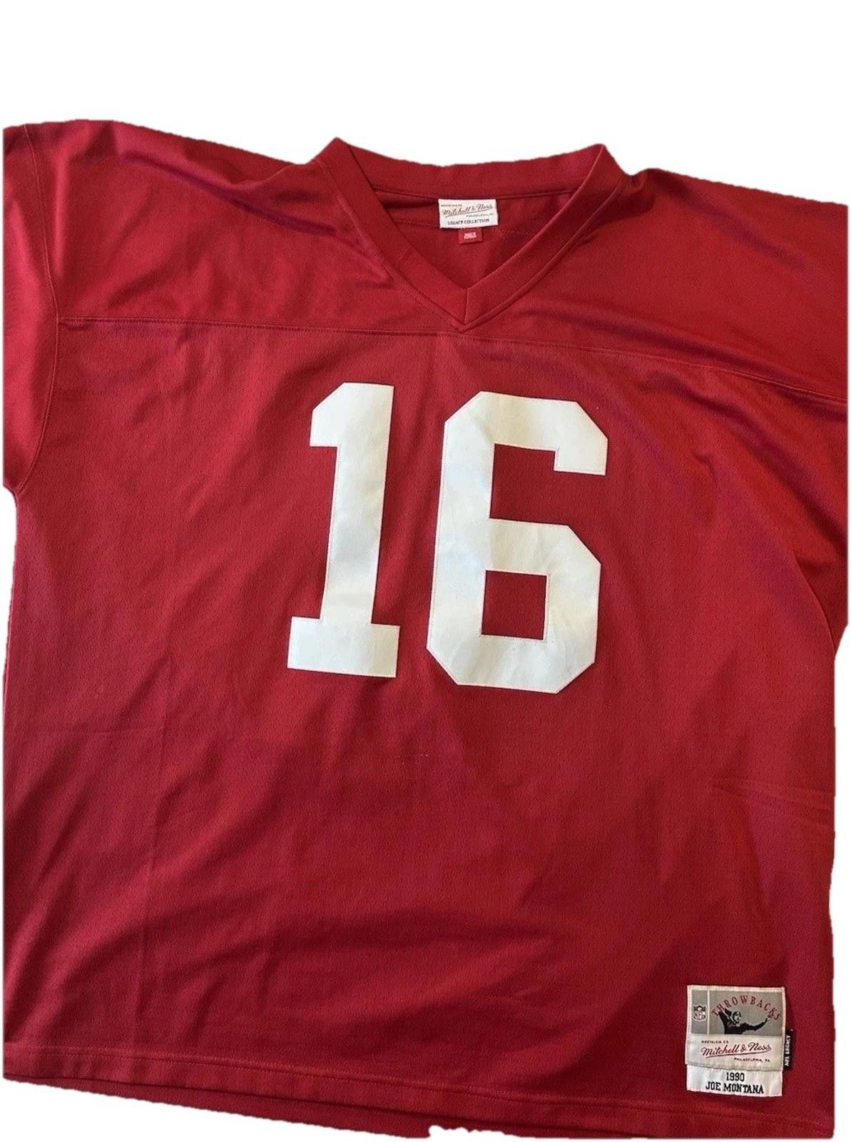 Mitchell & Ness Authentic Mitchell & Ness Joe Montana 1990 NFL Throwback 3XL Size ONE SIZE - 3 Thumbnail