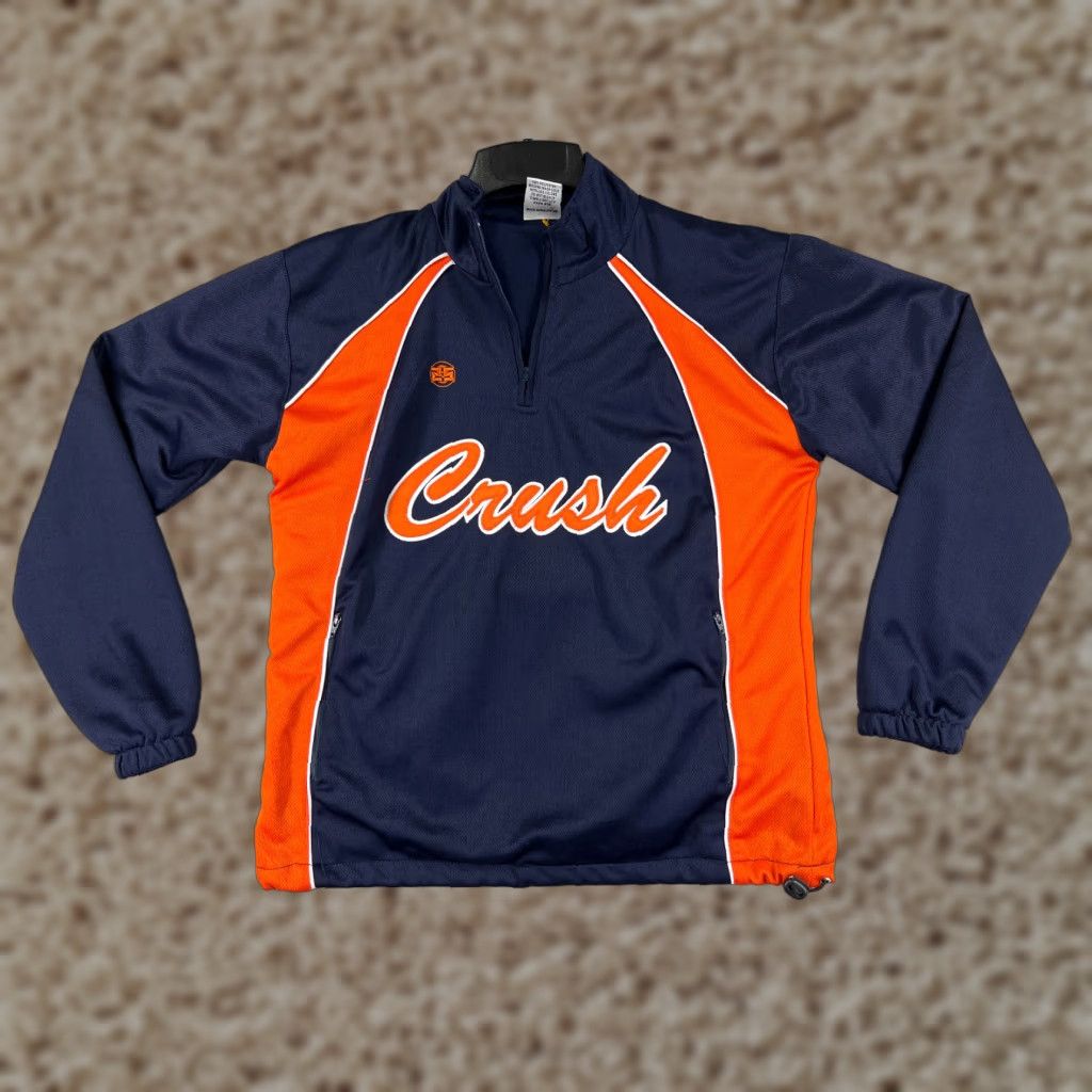 Vintage Two Five Jacket Womens M Blue Orange 1/4 Zip Jersey Sports Team Pullover Shirt Size M / US 6-8 / IT 42-44 - 1 Thumbnail