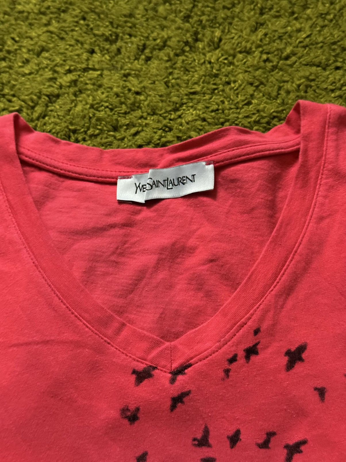 Designer × Vintage × Yves Saint Laurent Yves Saint Laurent YSL 2000s vintage v-neck t-shirt Y2K Size XL / US 12-14 / IT 48-50 - 3 Thumbnail