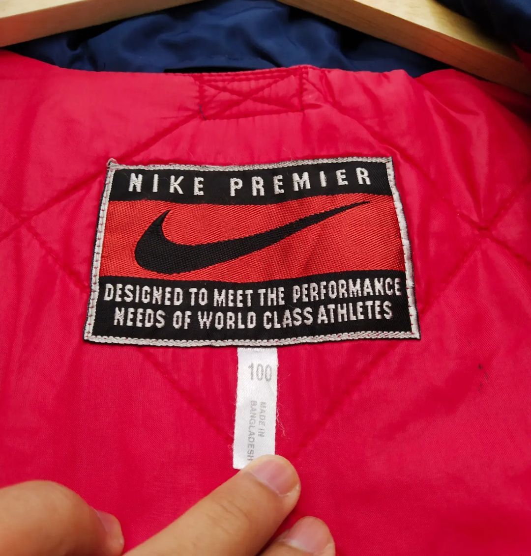 Nike × Vintage Vintage 90s Nike Premier Arsenal FC Bench Jacket Coat Puffer Size US L / EU 52-54 / 3 - 5 Thumbnail