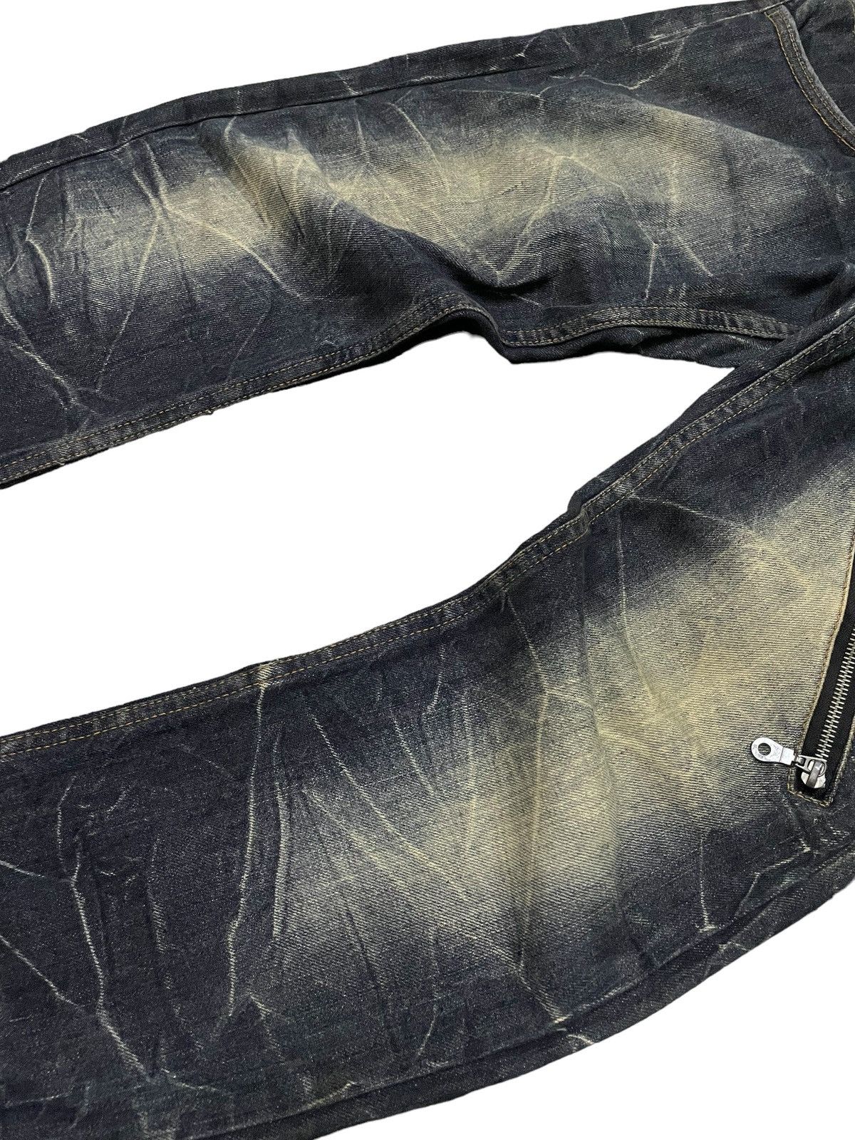 GOSTAR DE FUGA × Hysteric Glamour Nylaus Japan Mud Wash Double Waist Claw Mark Jeans Size US 30 / EU 46 - 12 Thumbnail
