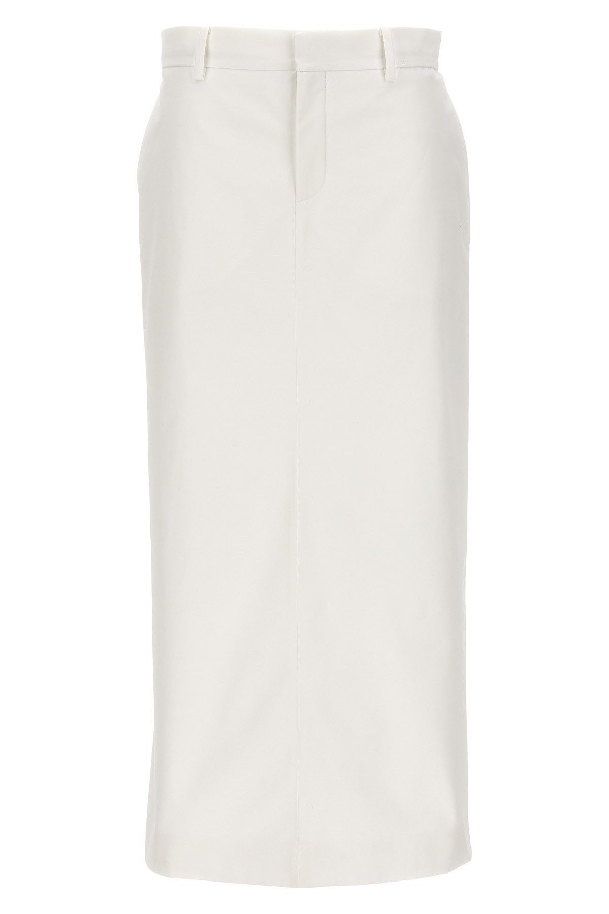 image of Valentino Garavani Valentino Longuette Skirt in White, Women's (Size 26)