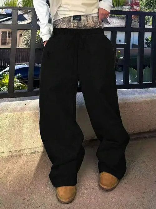 VIBE Double drawstring baggy drip drill sweatpants Size US 36 / EU 52 - 1 Thumbnail