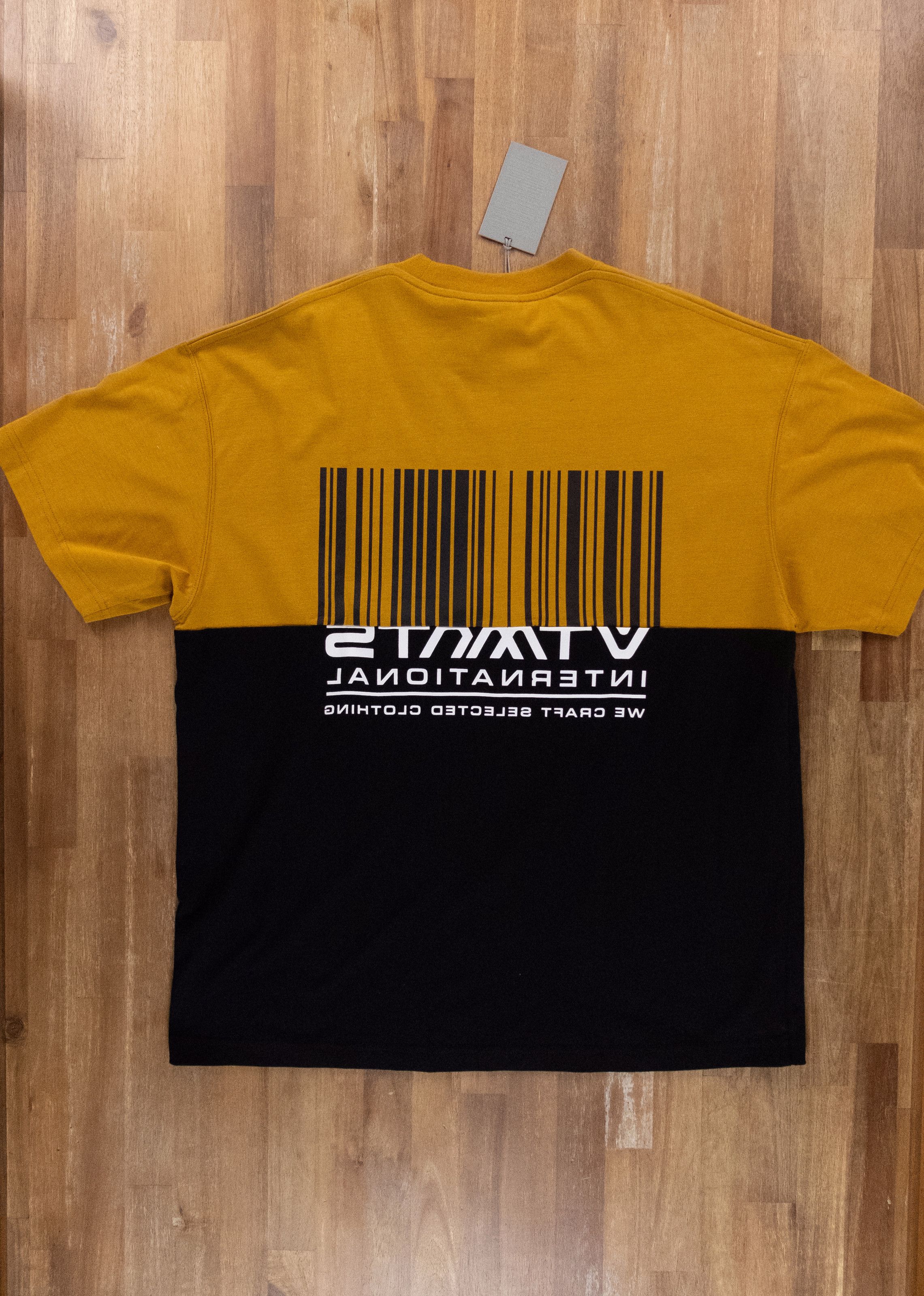 Vetements VETEMENTS Vtmnts mustard black barcode oversize t-shirt Size US S / EU 44-46 / 1 - 10 Thumbnail