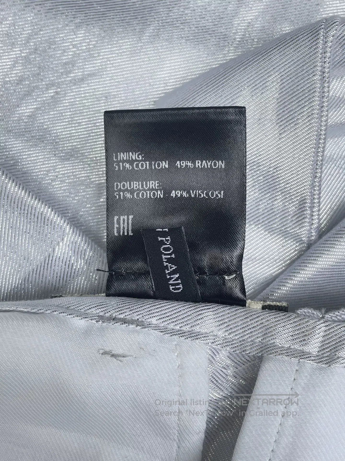 Ann Demeulemeester Ann Demeulemeester Silver Slim Trousers. Size 35" - 7 Thumbnail