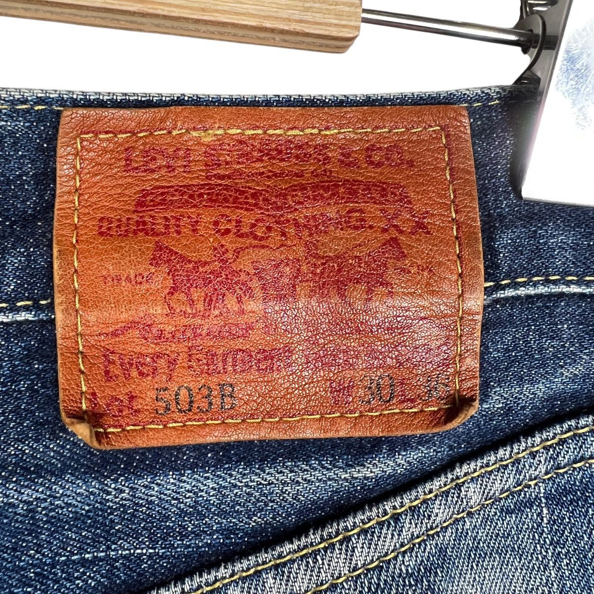 Levi's Vintage Clothing 90s Vintage Lvc Levis Lot 503B Selvedge Big E Denim Jeans Size US 30 / EU 46 - 12 Thumbnail