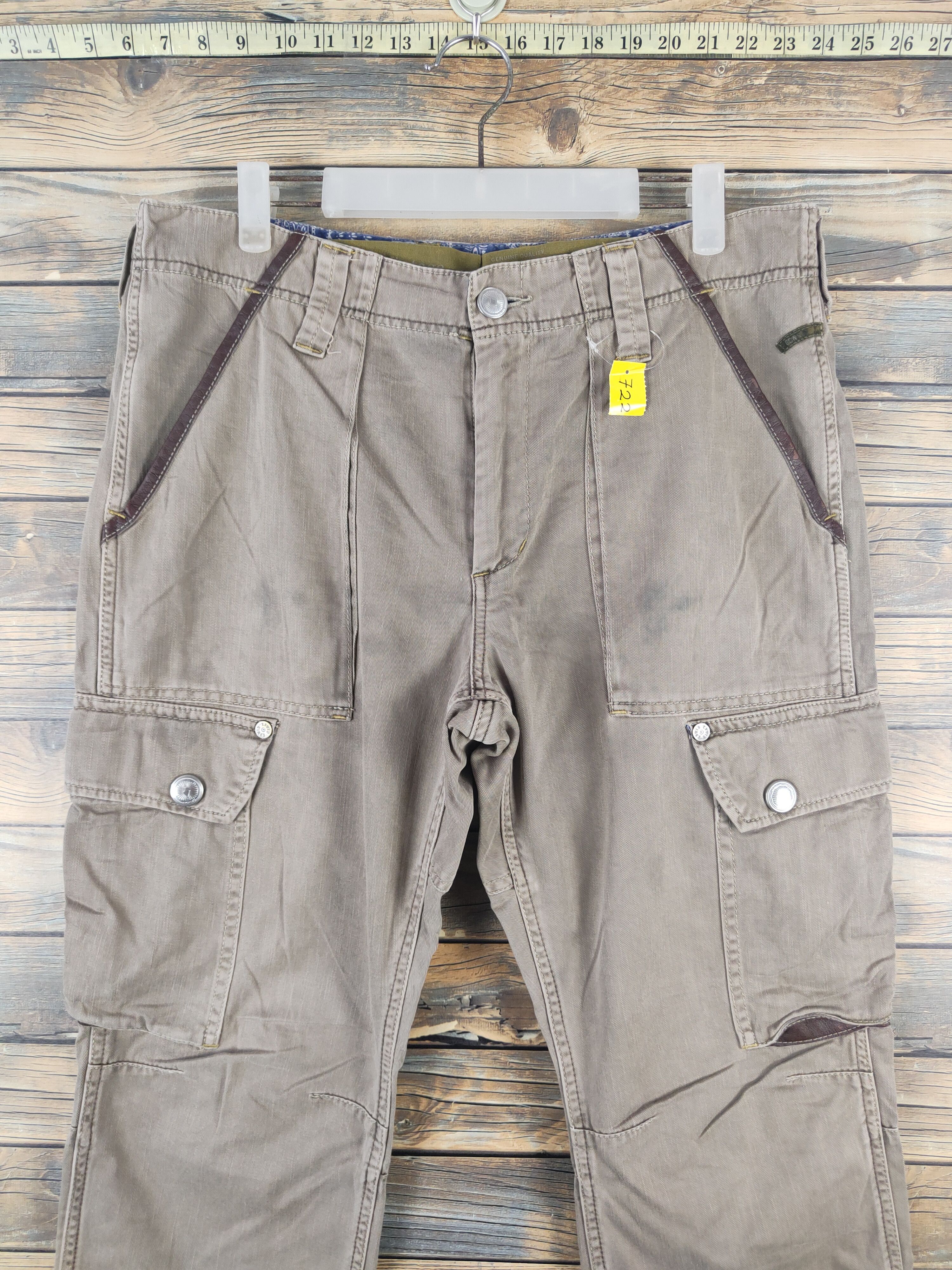 Edwin DLL Edwin Beige Multipocket Tactical Cargo Pants #722 Size US 33 - 2 Thumbnail