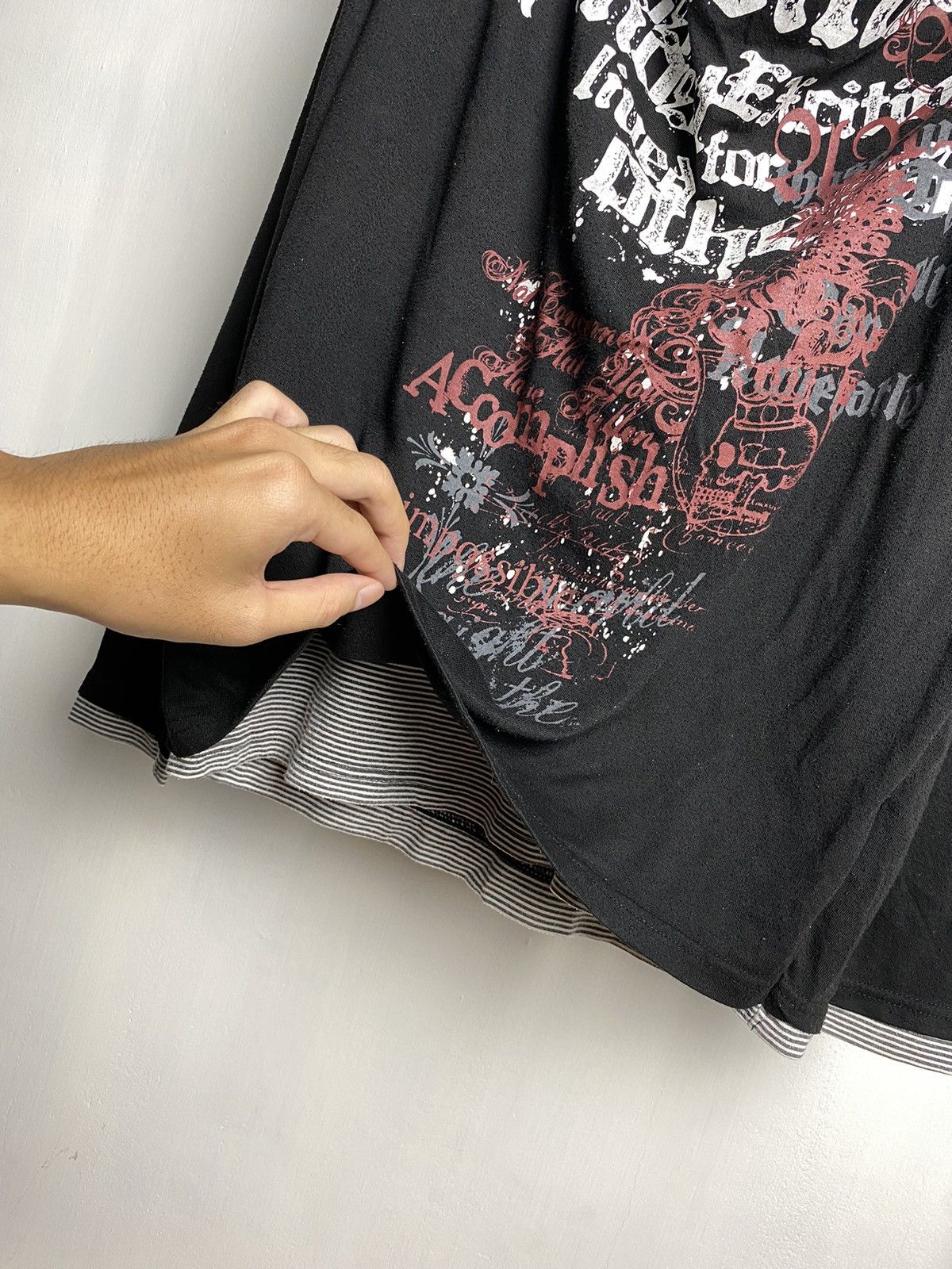 If Six Was Nine × Japanese Brand × Le Grande Bleu (L.G.B.) Not Alone Poem Double Layer Gothic Longsleeve Size US M / EU 48-50 / 2 - 6 Thumbnail