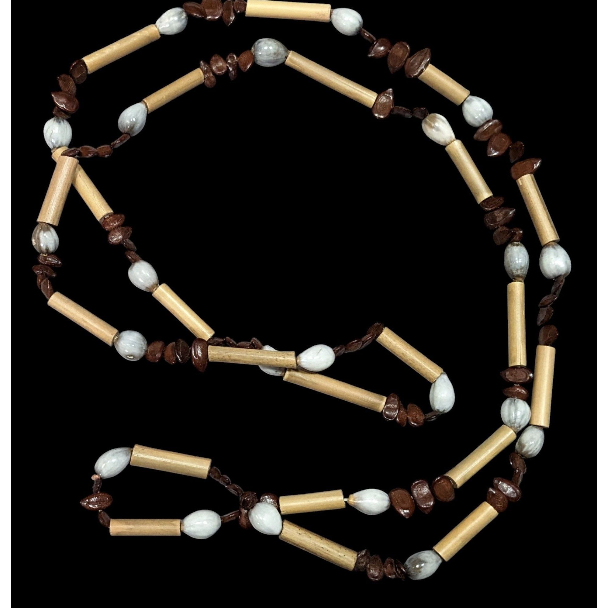 Other Rustic Wood Apple Seed And Jobs Tears Seed Necklace Size ONE SIZE - 1 Thumbnail