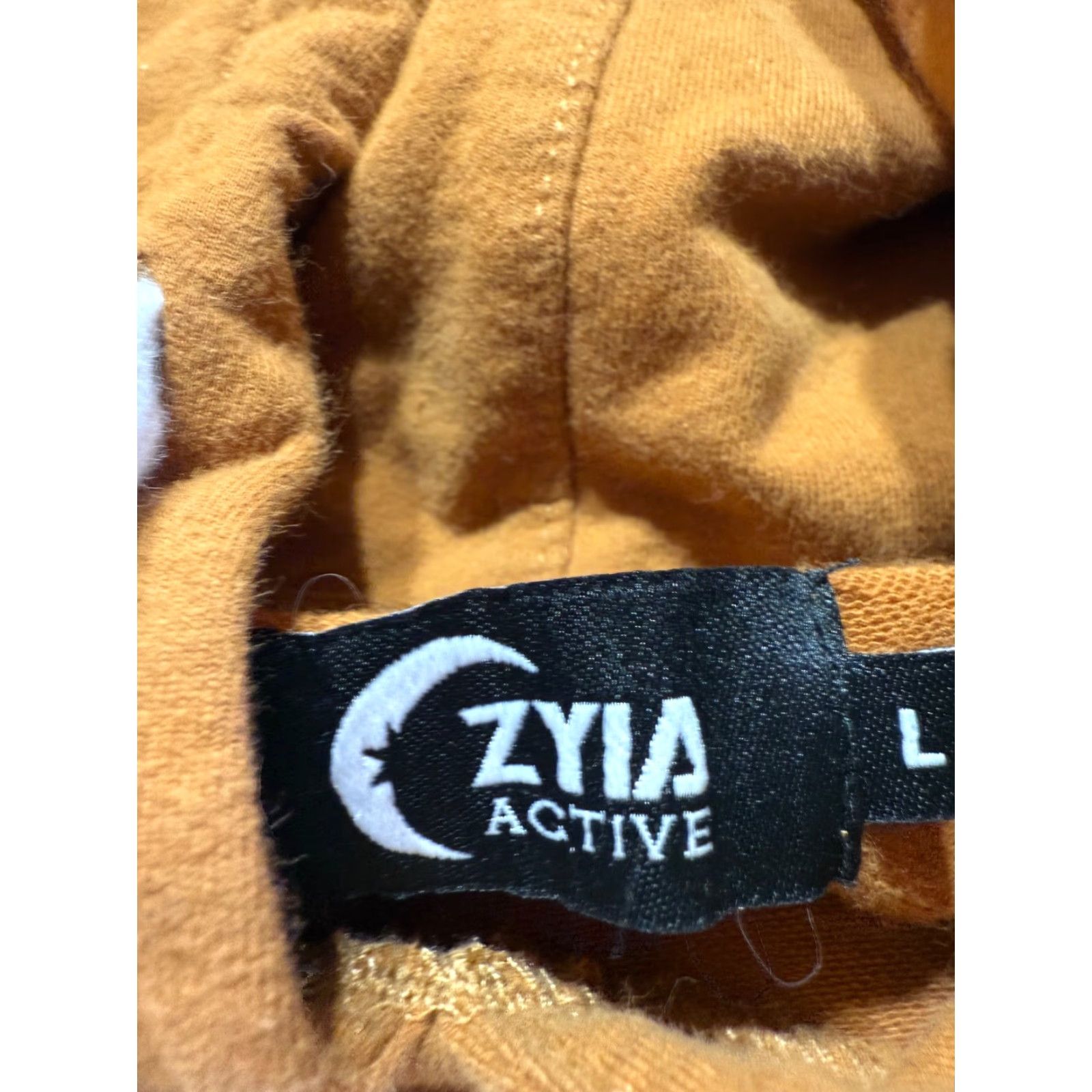 Vintage Zyai Womens Hoodie Pullover L Brown Cotton Blend Sleeveless Activewear Pullover Hoodie Womens L Brown Cotton Blend Zyia Size L / US 10 / IT 46 - 2 Thumbnail