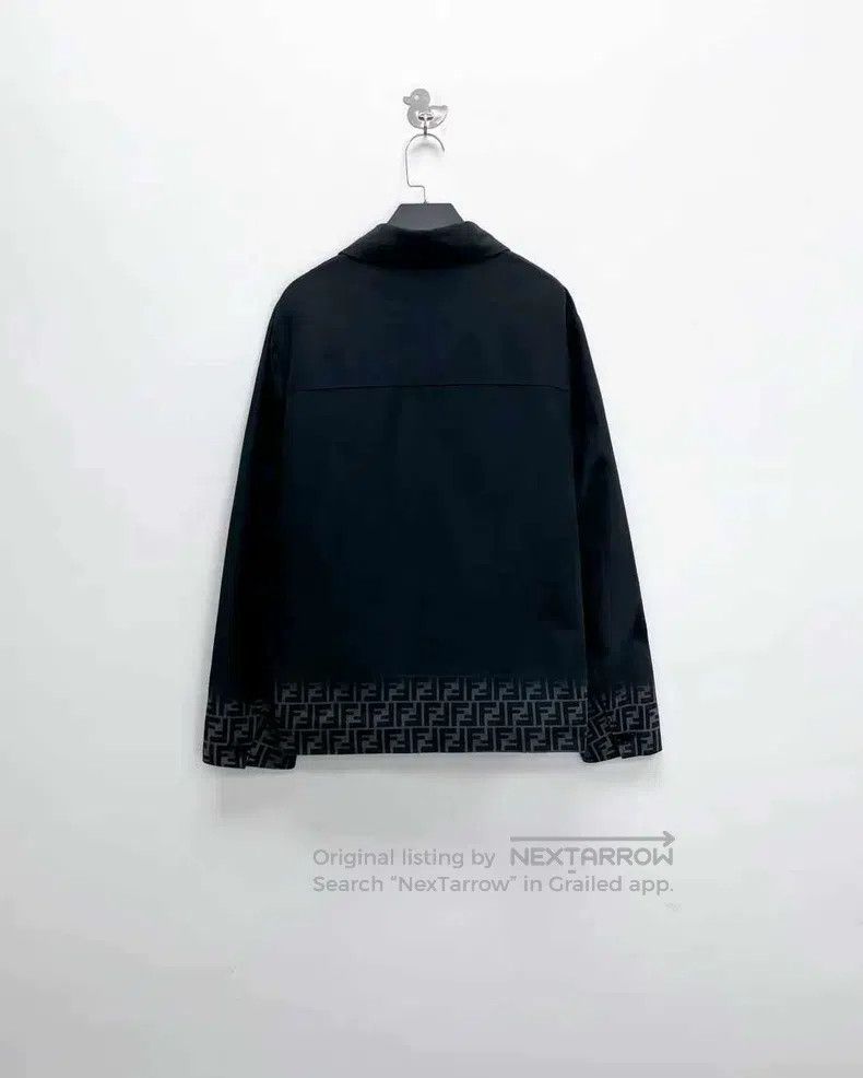 Fendi Fendi Black Gray Washed Faded Double F Logo Hidden Zip Jac Size US S / EU 44-46 / 1 - 2 Thumbnail