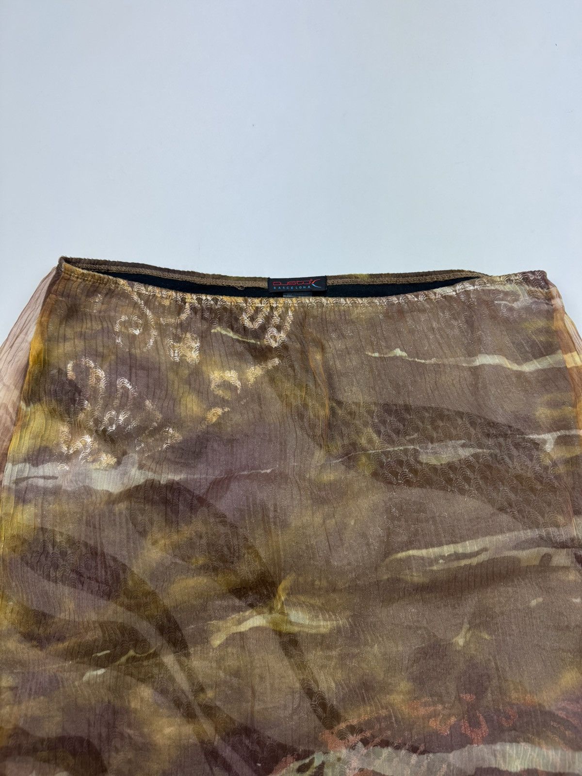 Custo Barcelona Y2K Custo Barcelona Printed Mesh Layered Midi Skirt Size 32" / US 10 / IT 46 - 5 Thumbnail