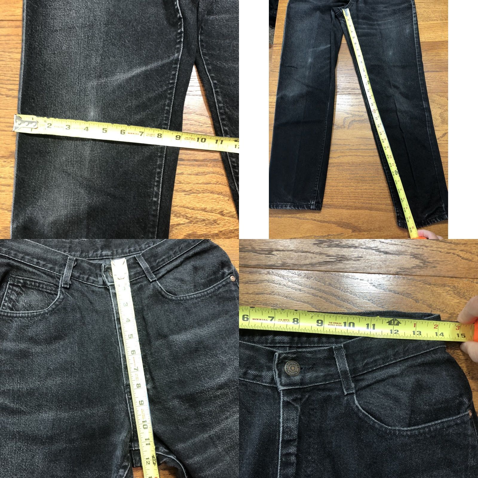 Lee VINTAGE Lee Jeans Womens 28x30 11 100% Cotton Denim High Rise Mom Tapered Black USA Womens Size 32" / US 10 / IT 46 - 8 Thumbnail