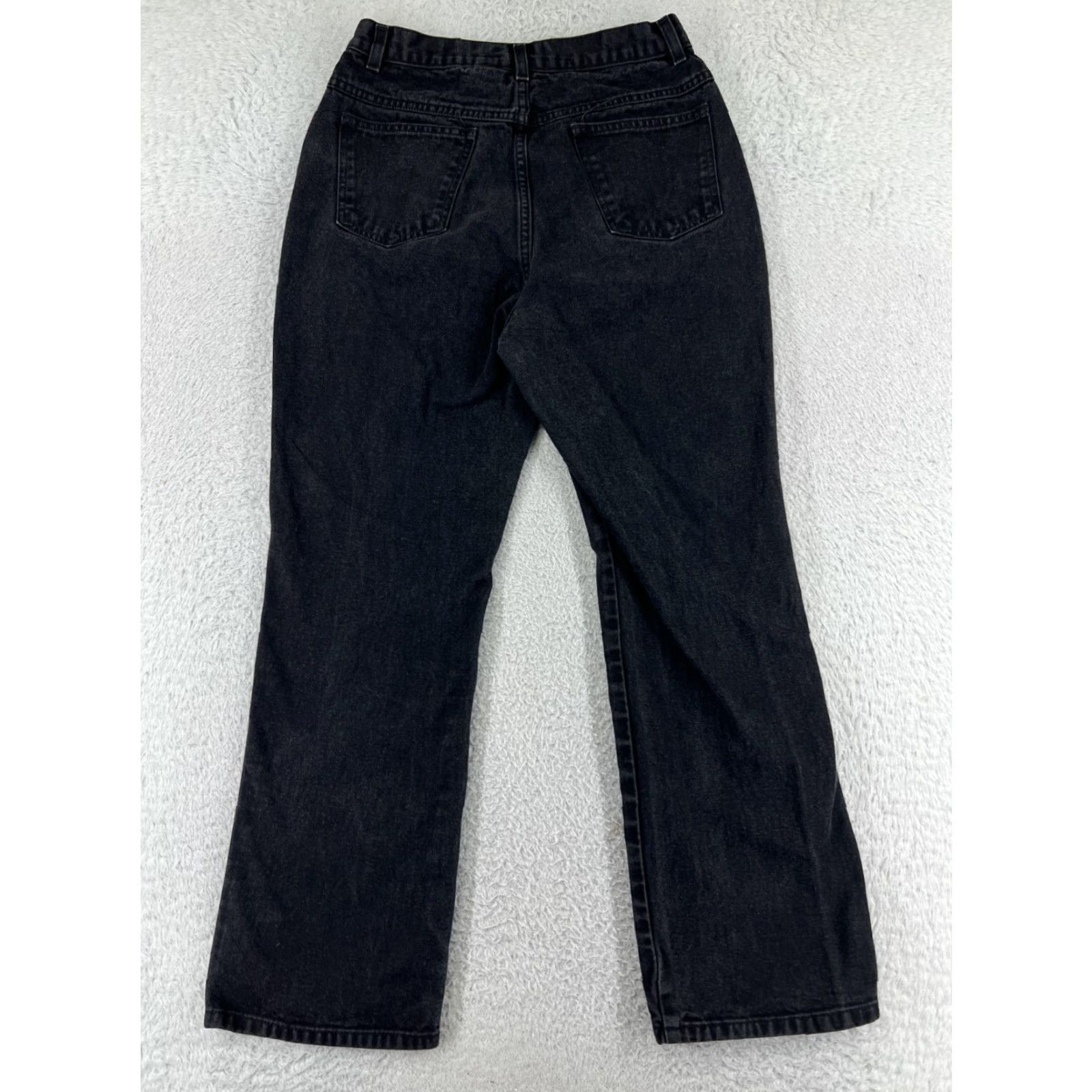 Vintage Style&co. Jeans Womens 10P Black Denim Straight Leg 100% Cotton Studded 5-Pocket Design Size 32" / US 10 / IT 46 - 2 Thumbnail