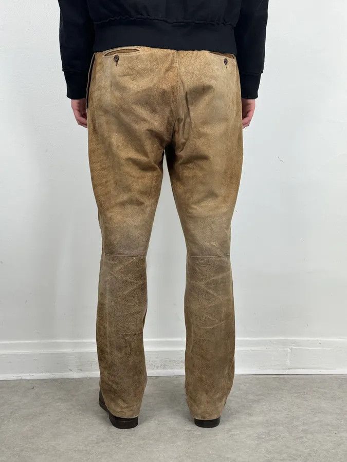 Jil Sander Jil Sander Brown Leather Classy Pants Size US 32 / EU 48 - 4 Thumbnail