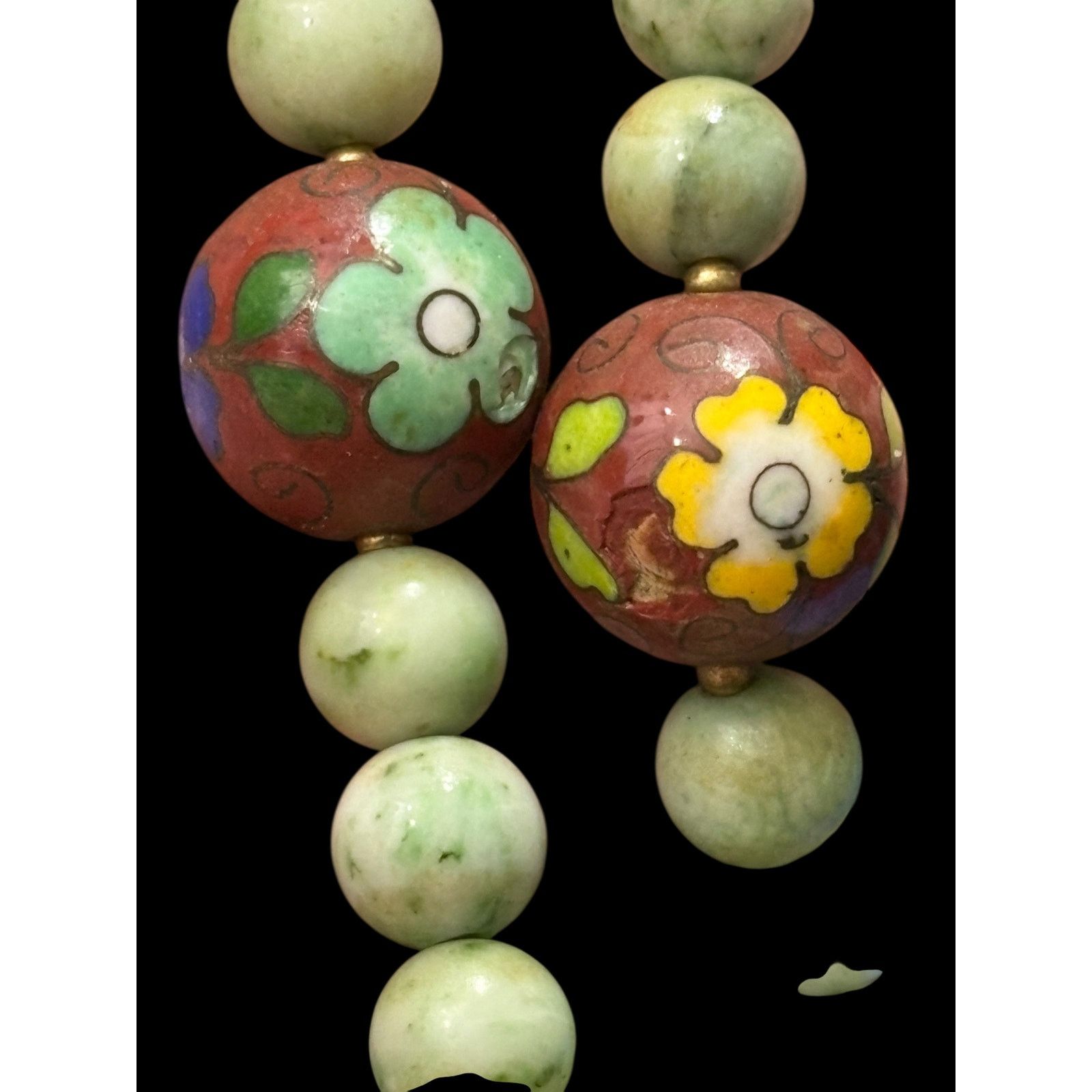 Other Vintage Chinese Nephrite Jade Pendant Necklace Cloisonne Size ONE SIZE - 6 Thumbnail