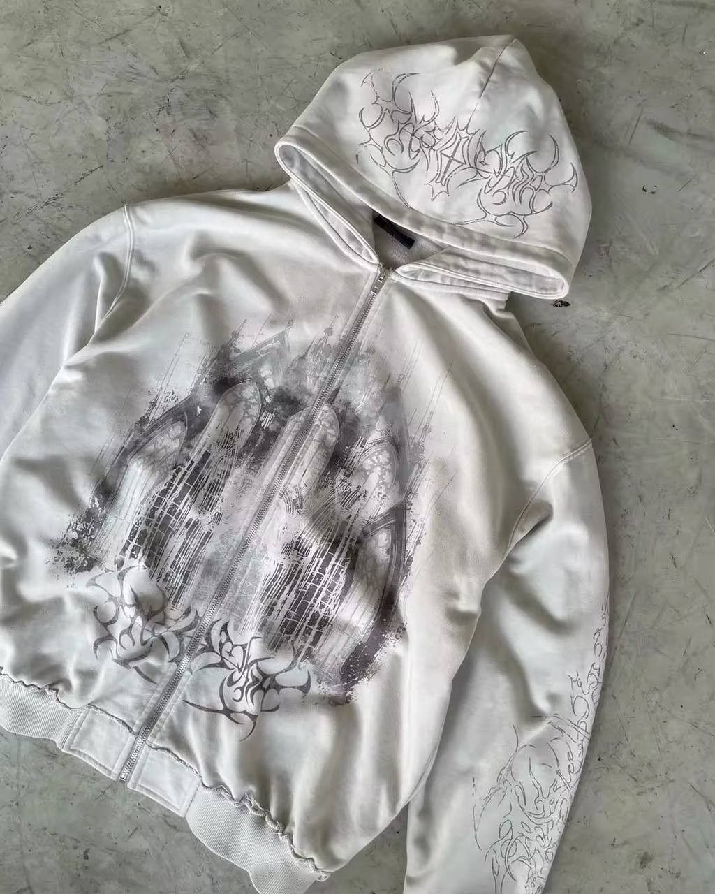 Japanese Brand × Vintage gothic-style zip hoodie Size US XL / EU 56 / 4 - 1 Thumbnail