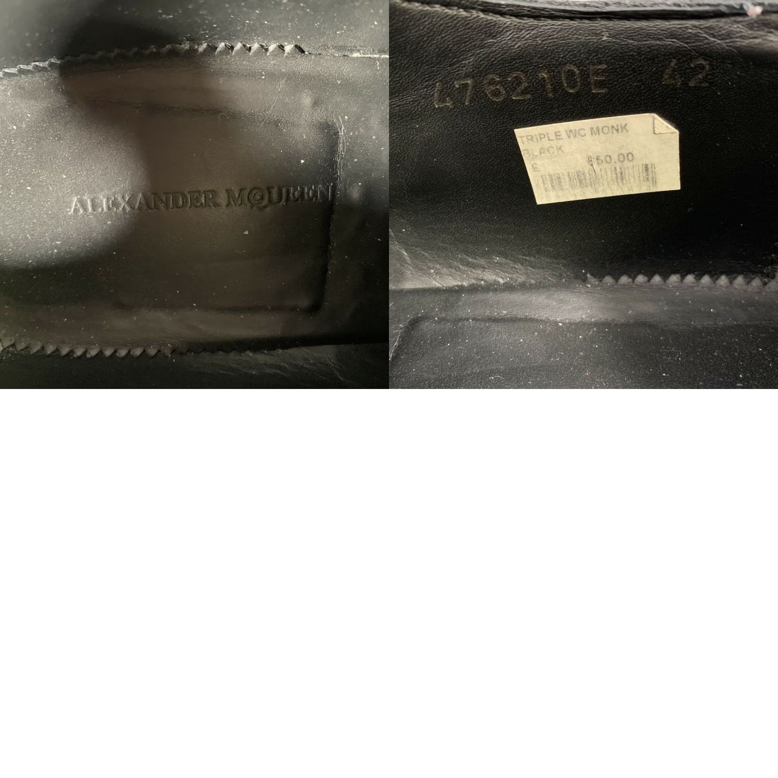 Alexander McQueen ALEXANDER MCQUEEN Monk Strap Loafers Black Leather Size 9 Mens Size US 9 / EU 42 - 8 Thumbnail