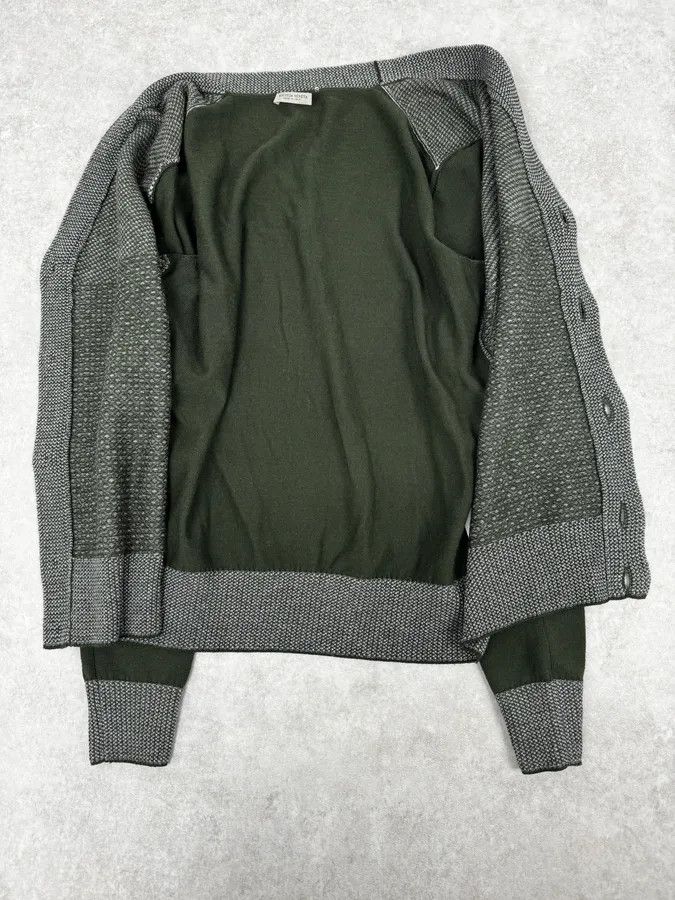 Bottega Veneta FW2017 Bottega Veneta Green & Grey Wool Cardigan Size US M / EU 48-50 / 2 - 7 Thumbnail