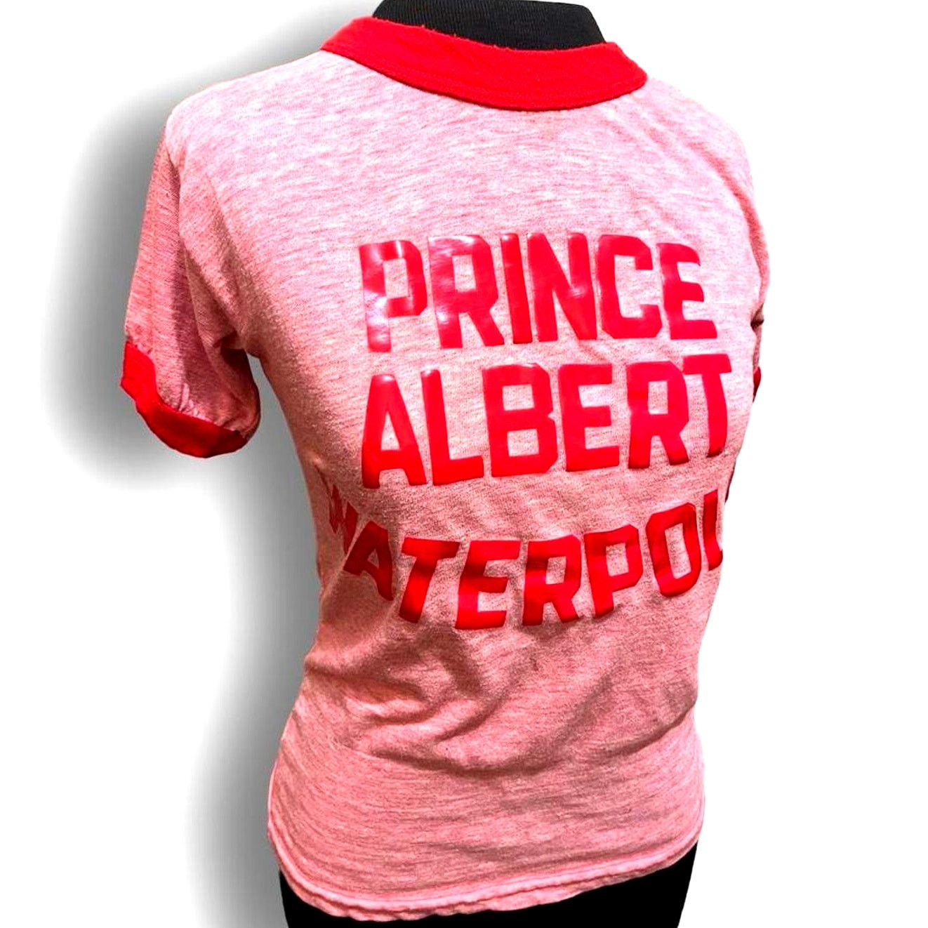 Vintage Vtg. 70s Red Graphic Ringer Tee Size US S / EU 44-46 / 1 - 1 Thumbnail