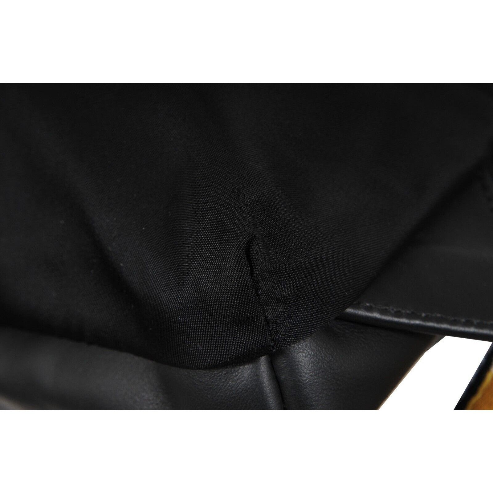 Fendi Nylon Vitello Drawstring Backpack Black Leather Size ONE SIZE - 16 Thumbnail